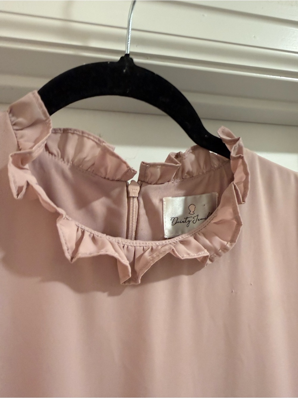 Dainty Jewells Dusty Rose Ruffled Tiered Maxi Dress XS - Picture 2 of 4